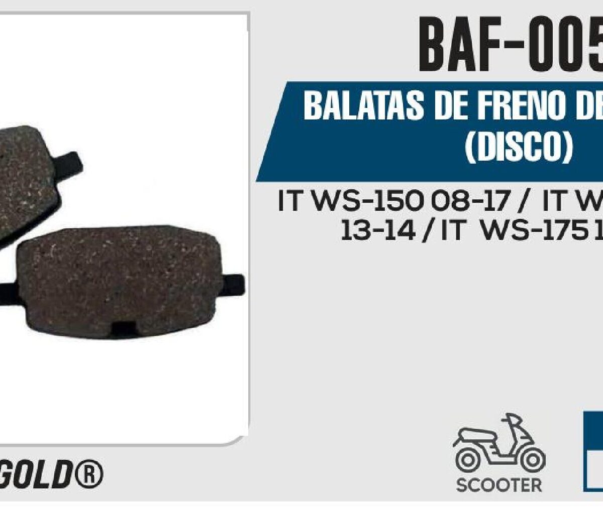 BALATAS DE FRENO DELANTERO DISCO