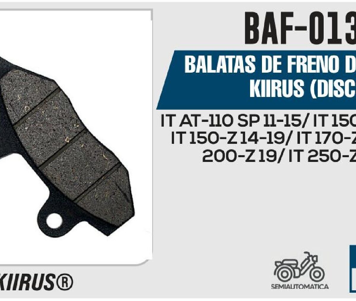 BALATAS DE FRENO DELANTERO (DISCO)