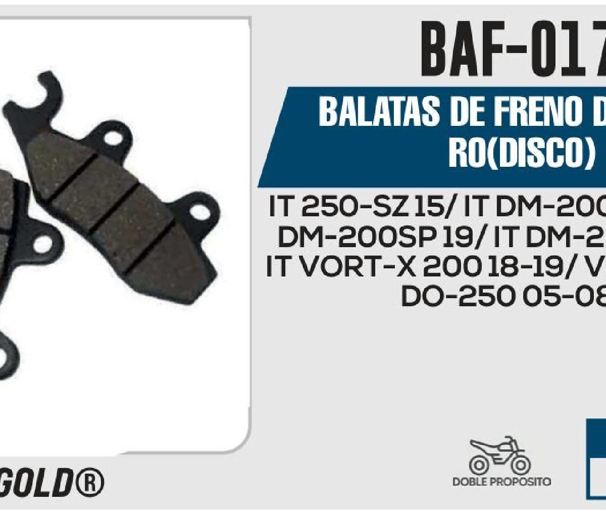 BALATAS DE FRENO DELANTERO DISCO