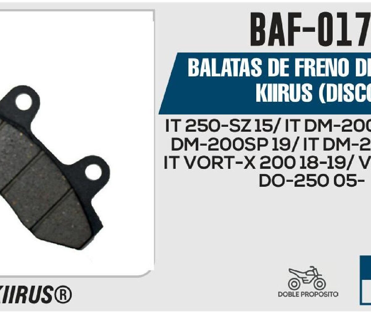 BALATAS DE FRENO DELANTERO (DISCO)