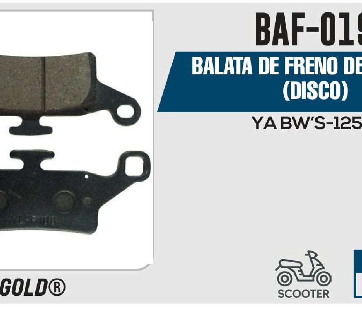 BALATAS DE FRENO DELANTERO DISCO