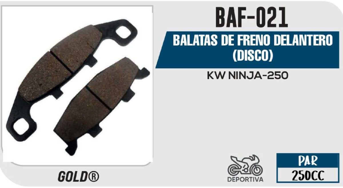 BALATAS DE FRENO DELANTERO DISCO