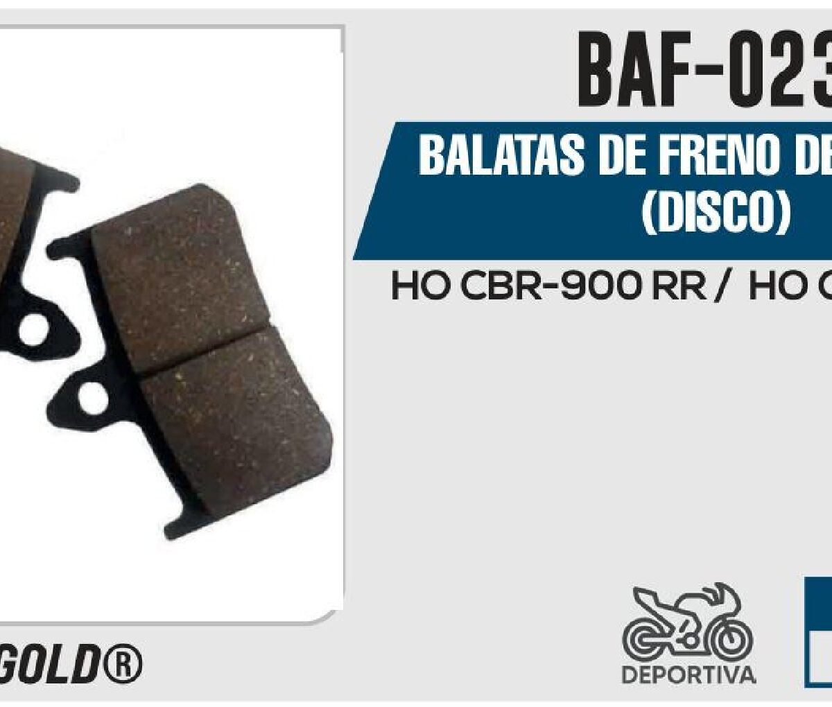 BALATAS DE FRENO DELANTERO DISCO