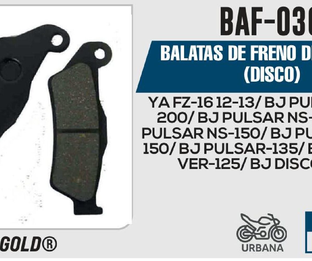 BALATAS DE FRENO DELANTERO DISCO