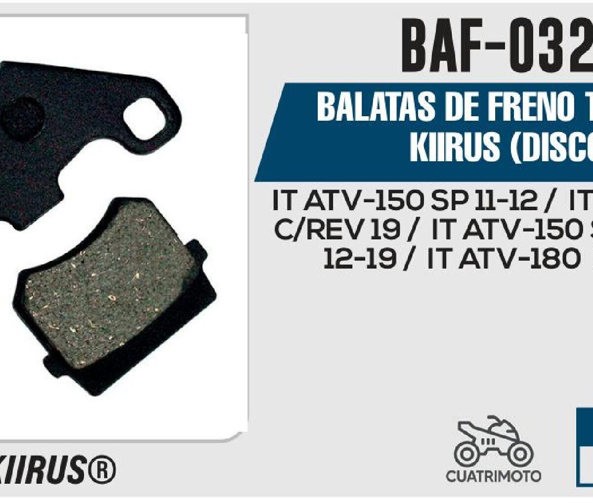 BALATAS DE FRENO TRASERO (DISCO)