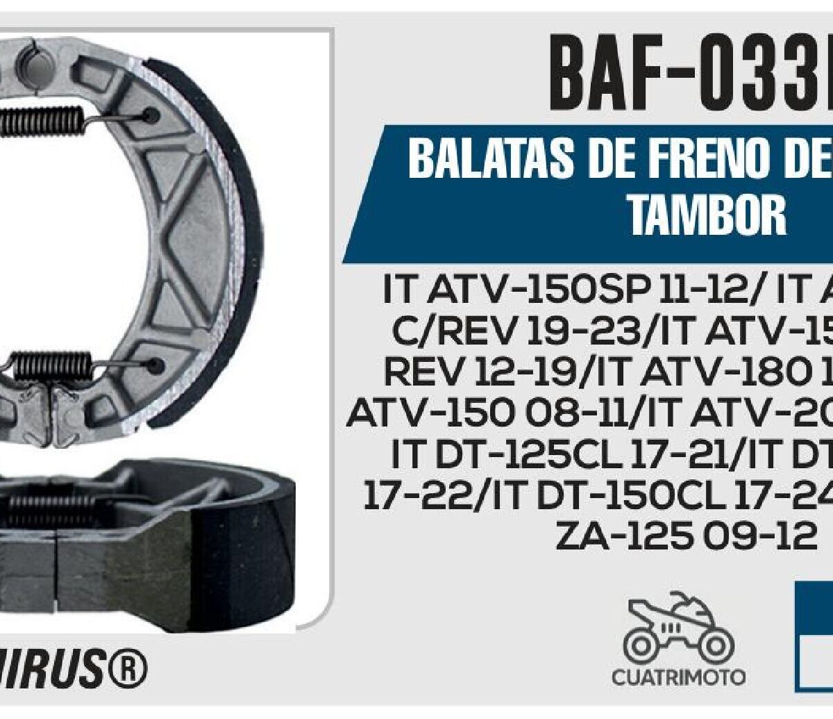 BALATAS DE FRENO DELANTERO TAMBOR