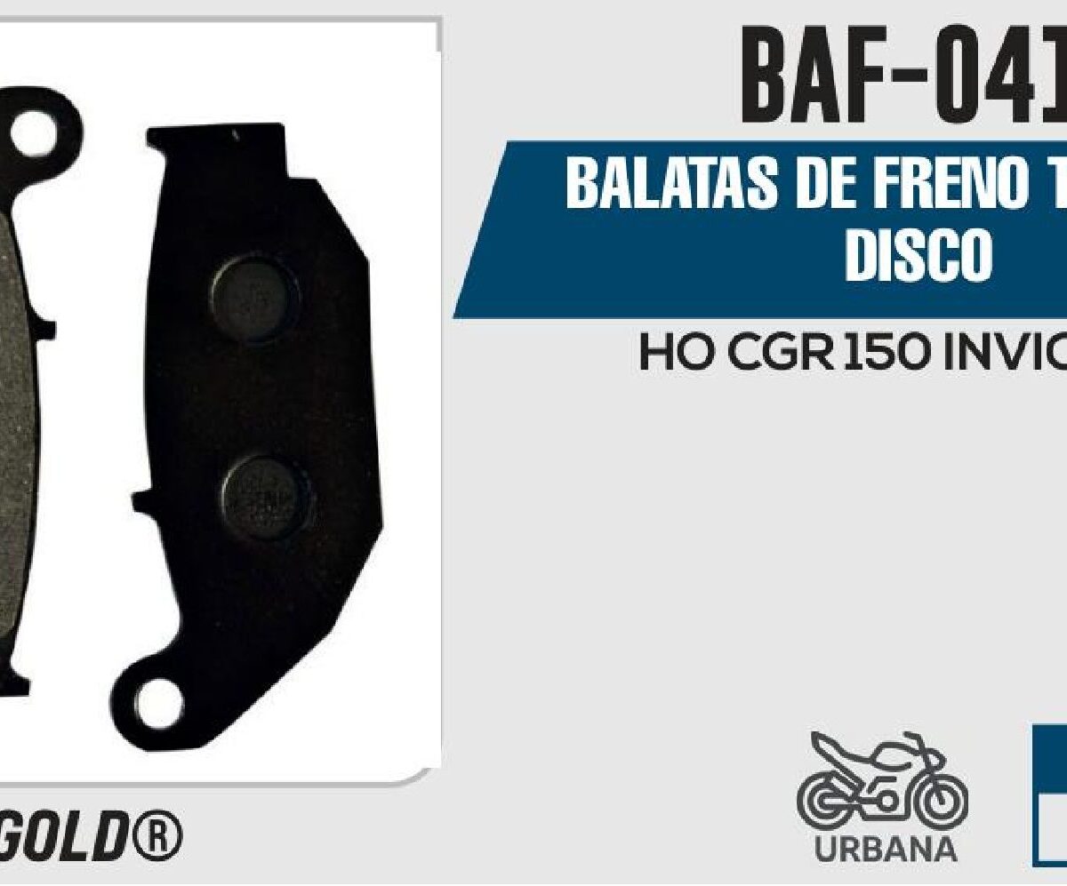 BALATAS DE FRENO TRASERO DISCO
