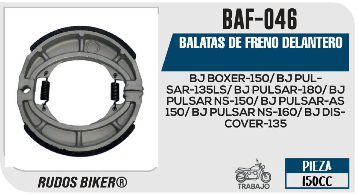 BALATAS DE FRENO DELANTERO TAMBOR