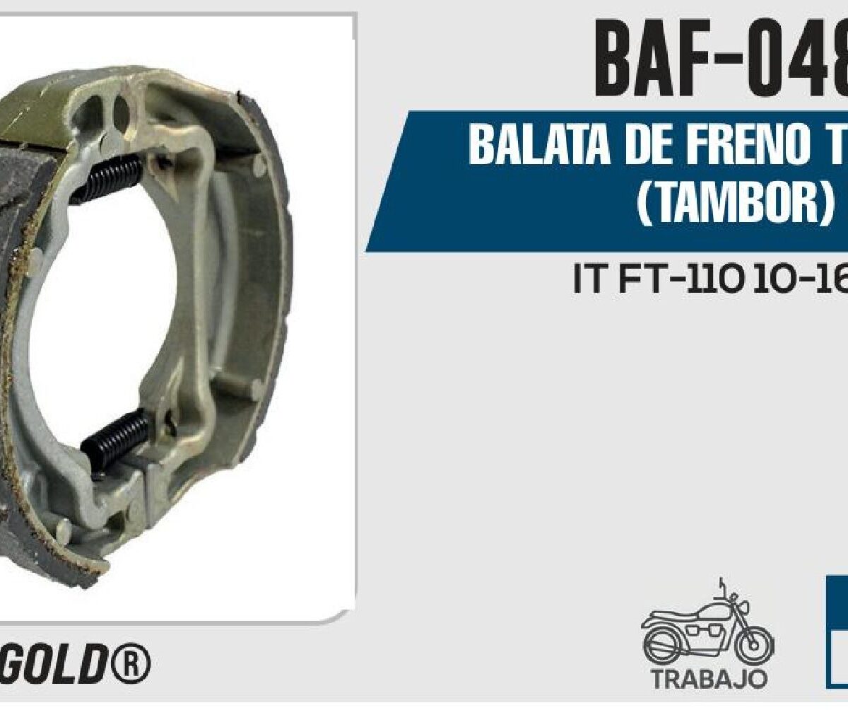 BALATA DE FRENO TRASERO TAMBOR
