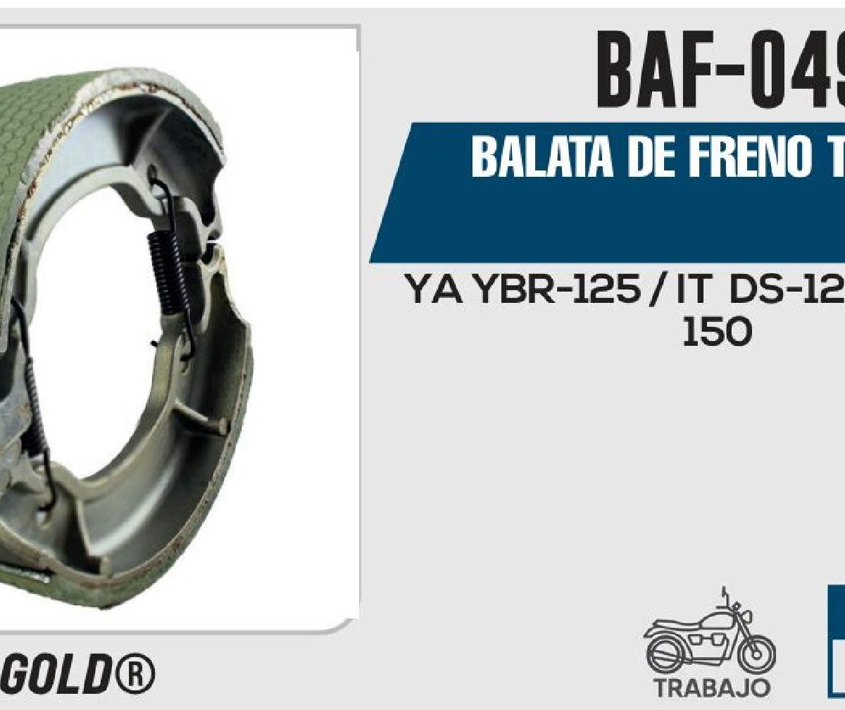 BALATA DE FRENO TRASERO TAMBOR