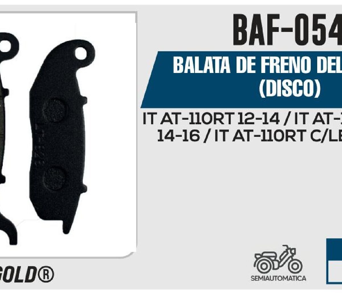 BALATAS DE FRENO DELANTERO DISCO