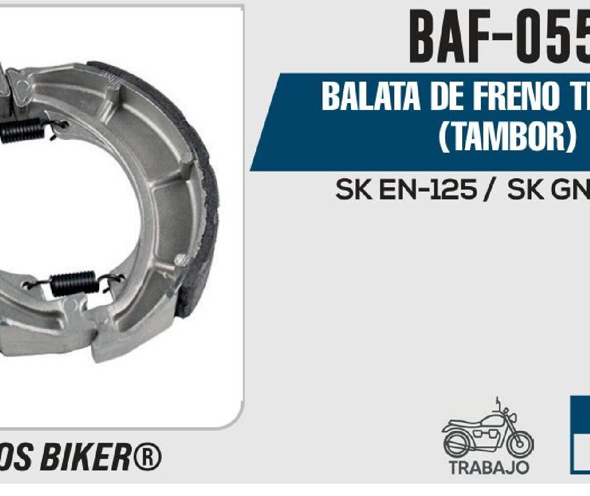 BALATA DE FRENO TRASERO (TAMBOR) / BAF-055