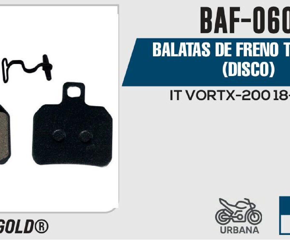 BALATAS DE FRENO TRASERO (DISCO)