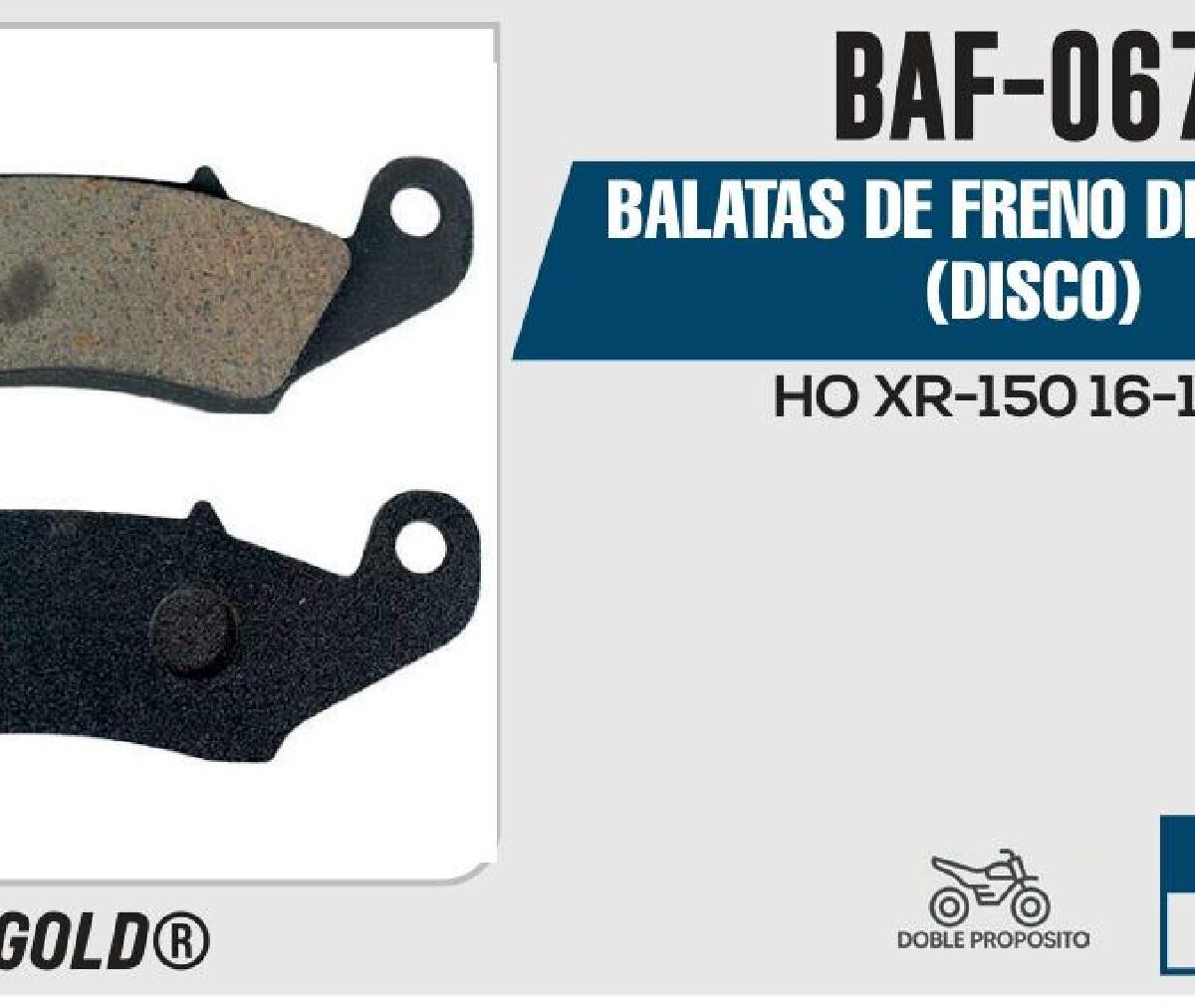 BALATAS DE FRENO DELANTERO (DISCO)