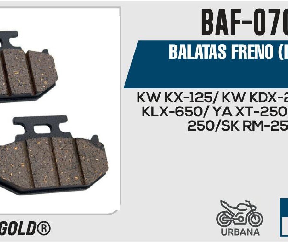 BALATAS FRENO (DISCO) (ALESSIA GOLD )