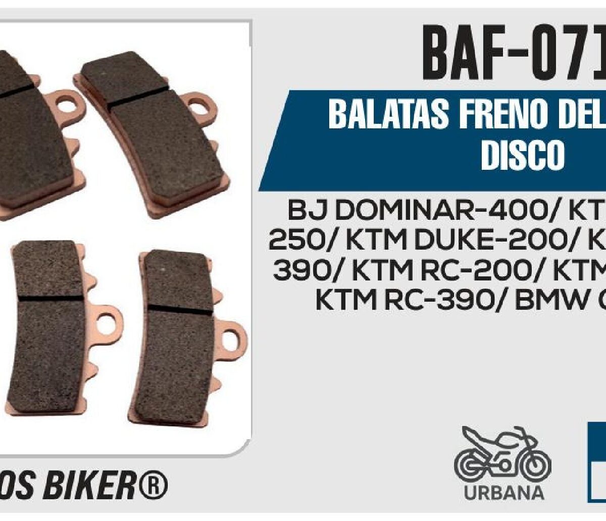 BALATAS FRENO DELANTERO DISCO