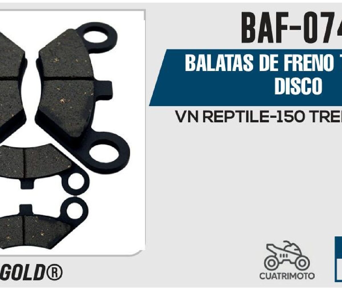 BALATAS DE FRENO TRASERO DISCO