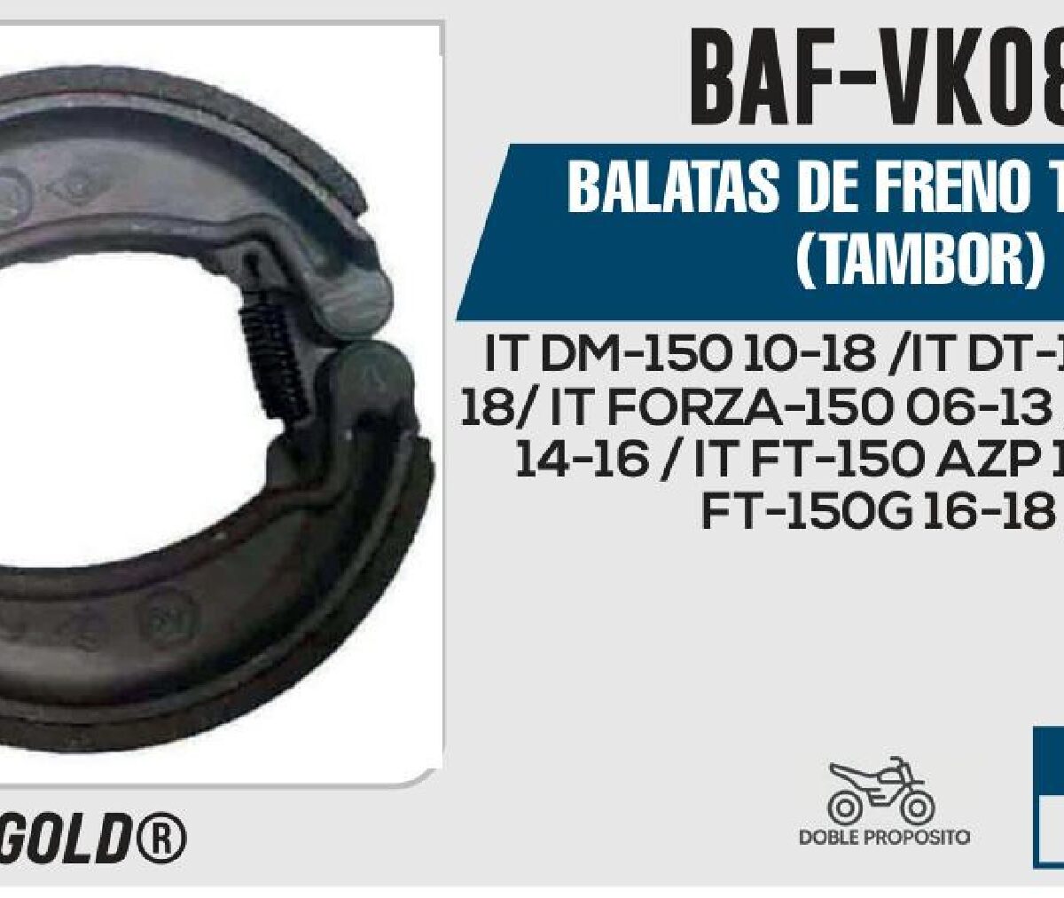BALATAS DE FRENO TRASERO TAMBOR