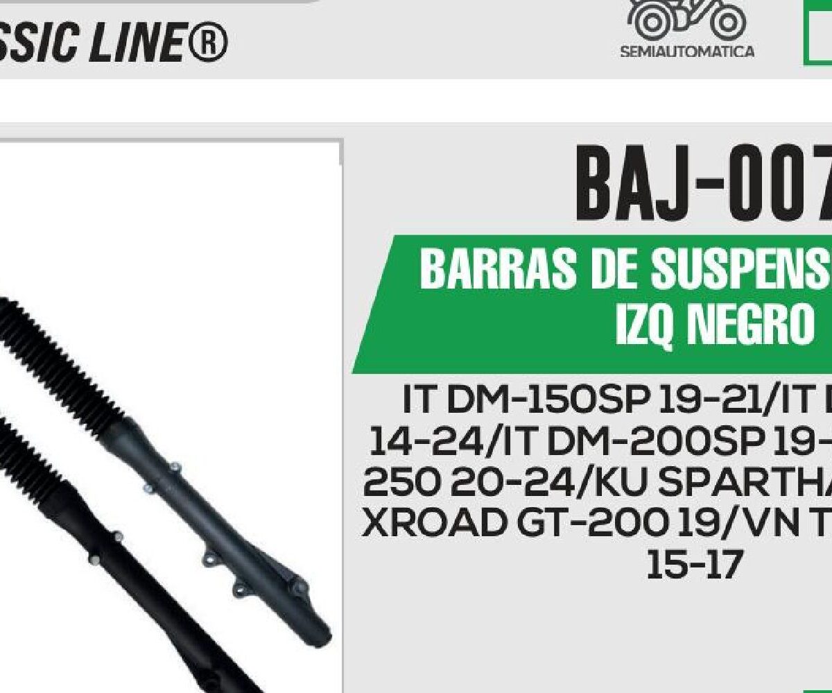 BARRAS DE SUSPENSIÓN DER / IZQ NEGRO