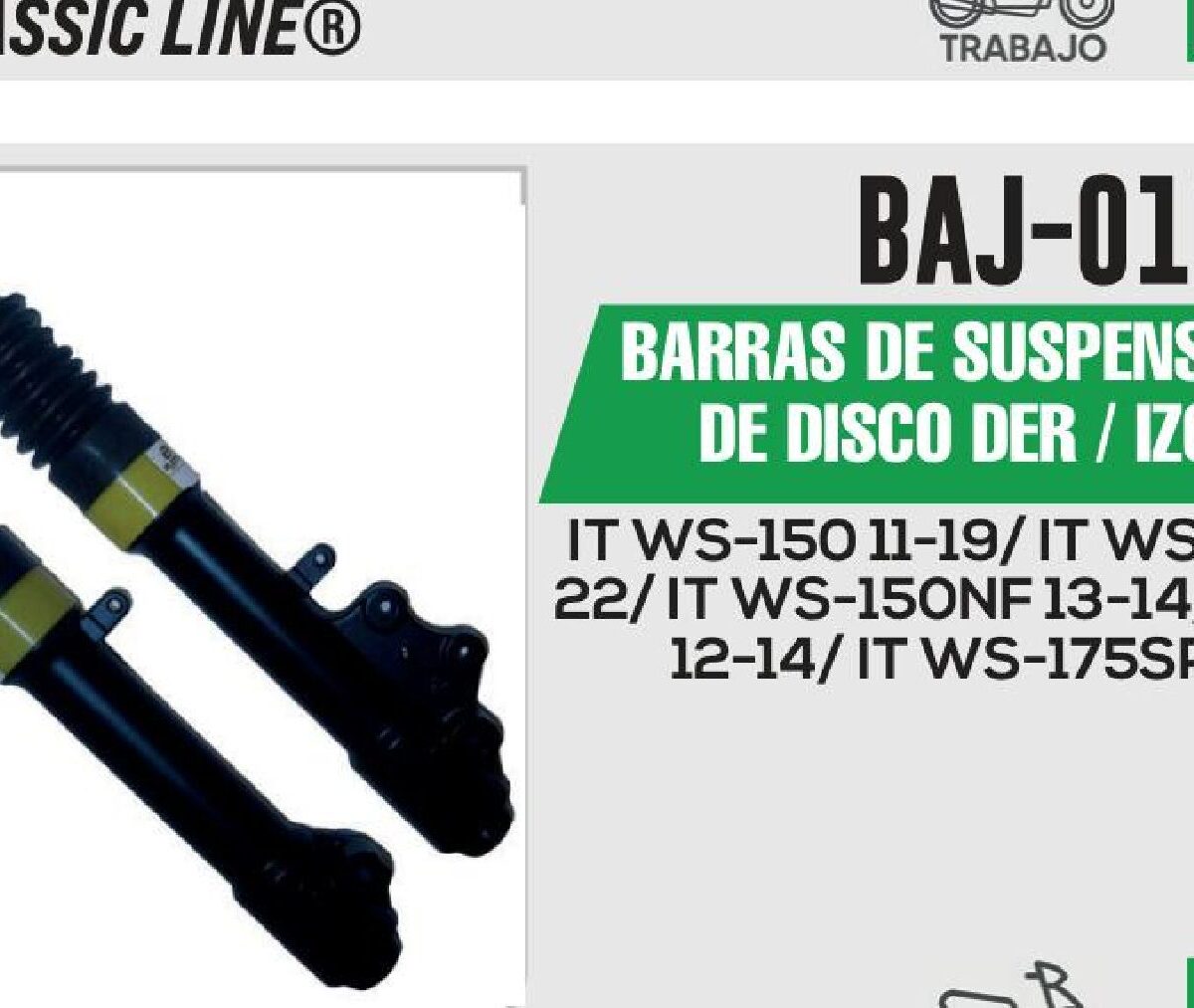 BARRAS DE SUSPENSIÓN DER / IZQ NEGRO