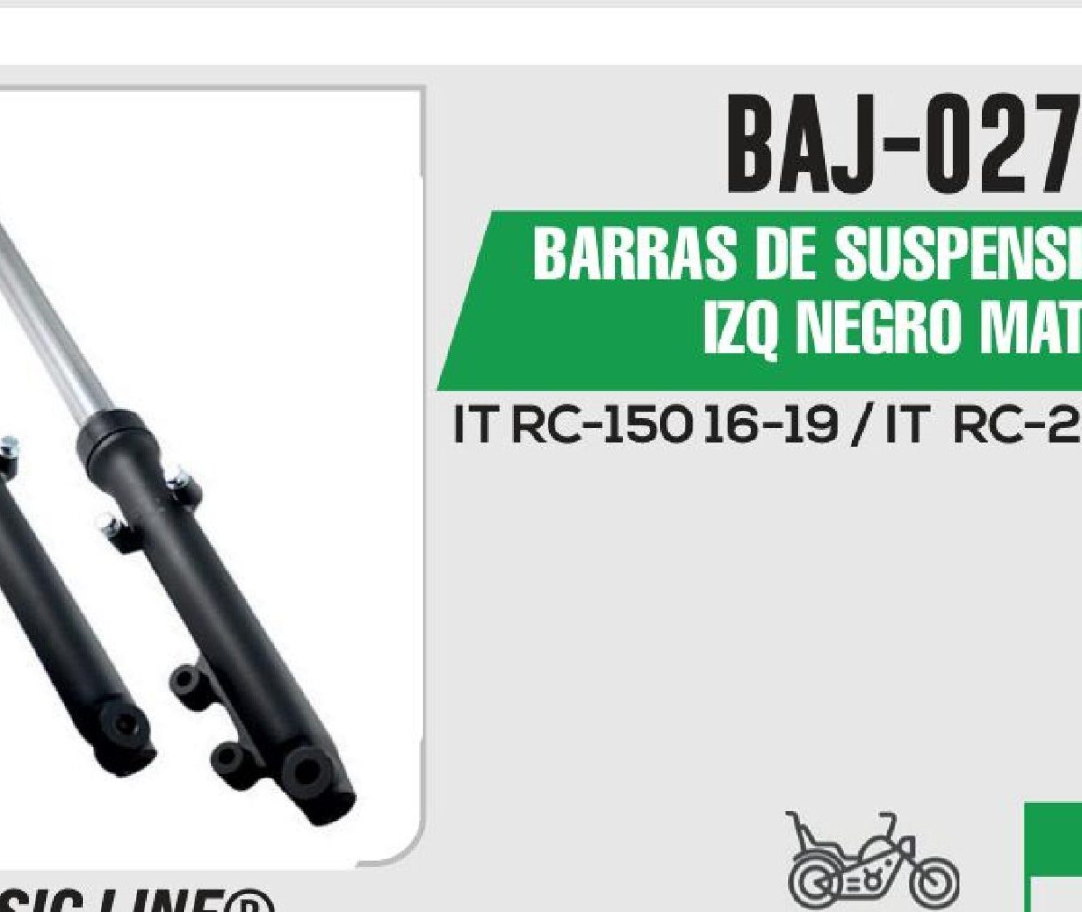 BARRAS DE SUSPENSIÓN DER / IZQ NEGRO MATE