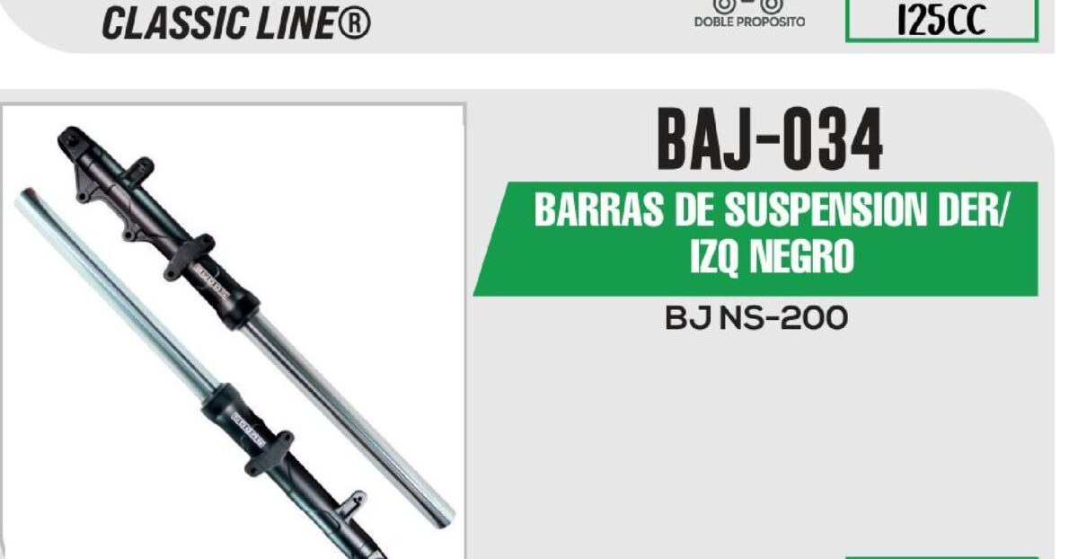 BARRAS DE SUSPENSIÓN DER / IZQ NEGRO