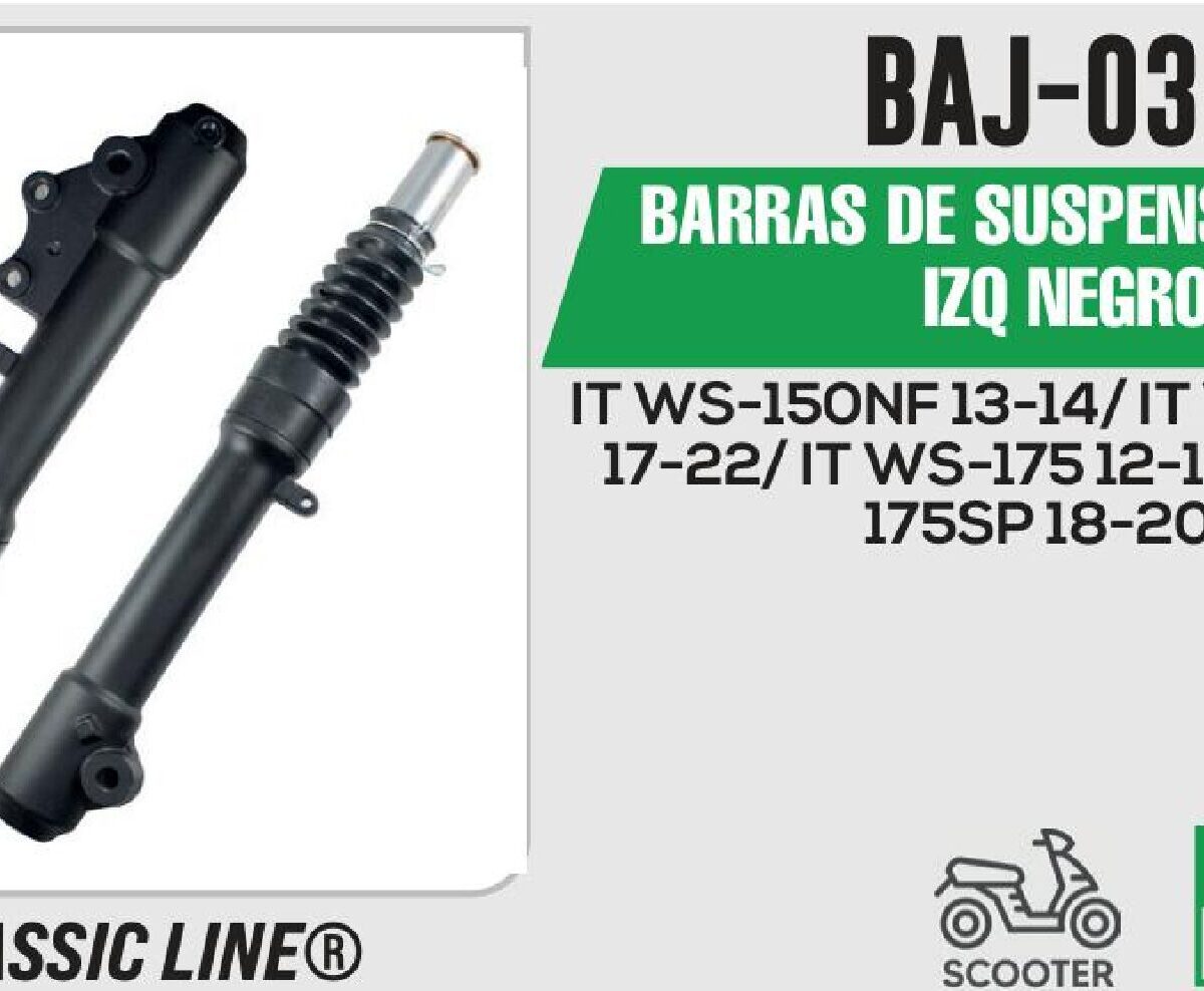 BARRAS DE SUSPENSIÓN DER / IZQ NEGRO