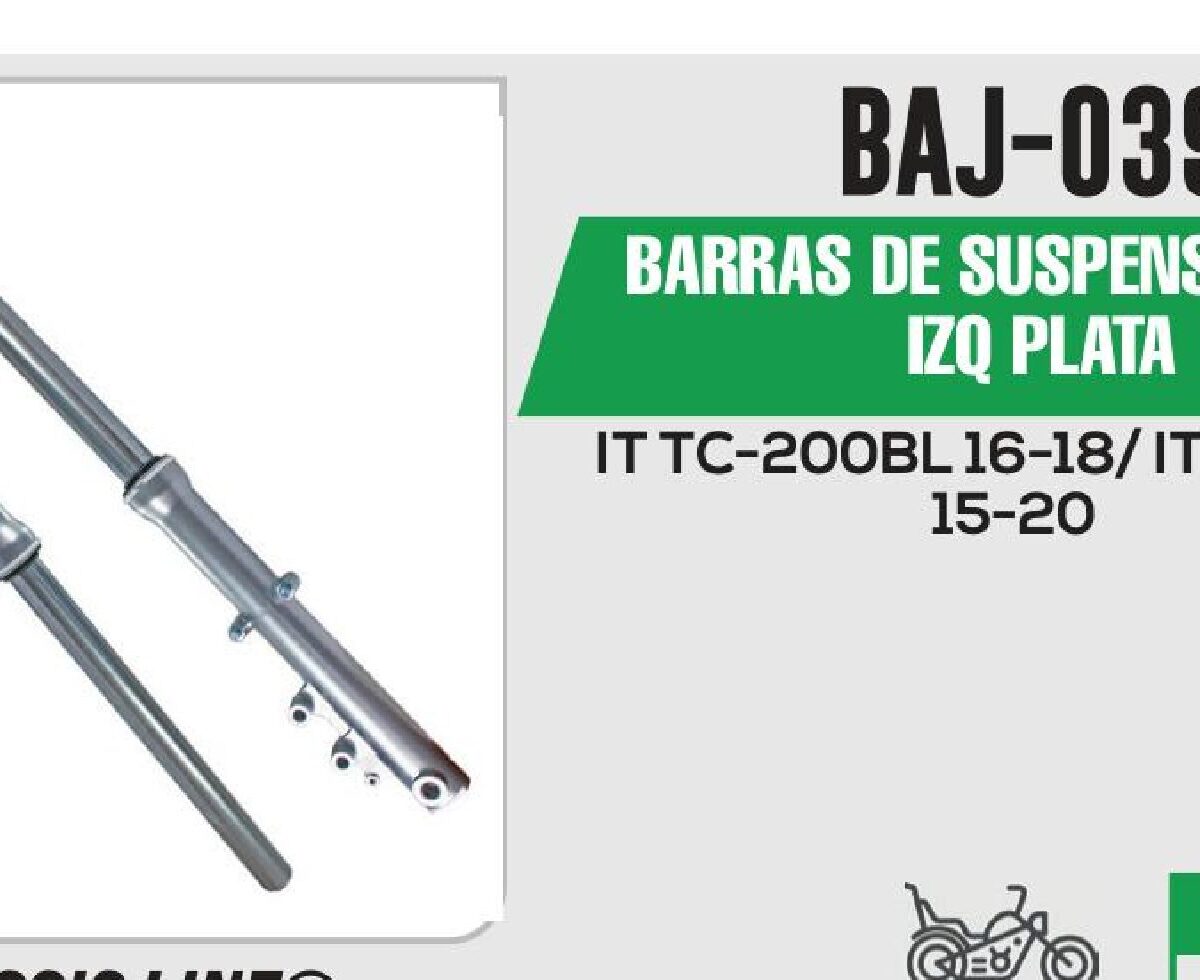 BARRAS DE SUSPENSIÓN DER / IZQ PLATA