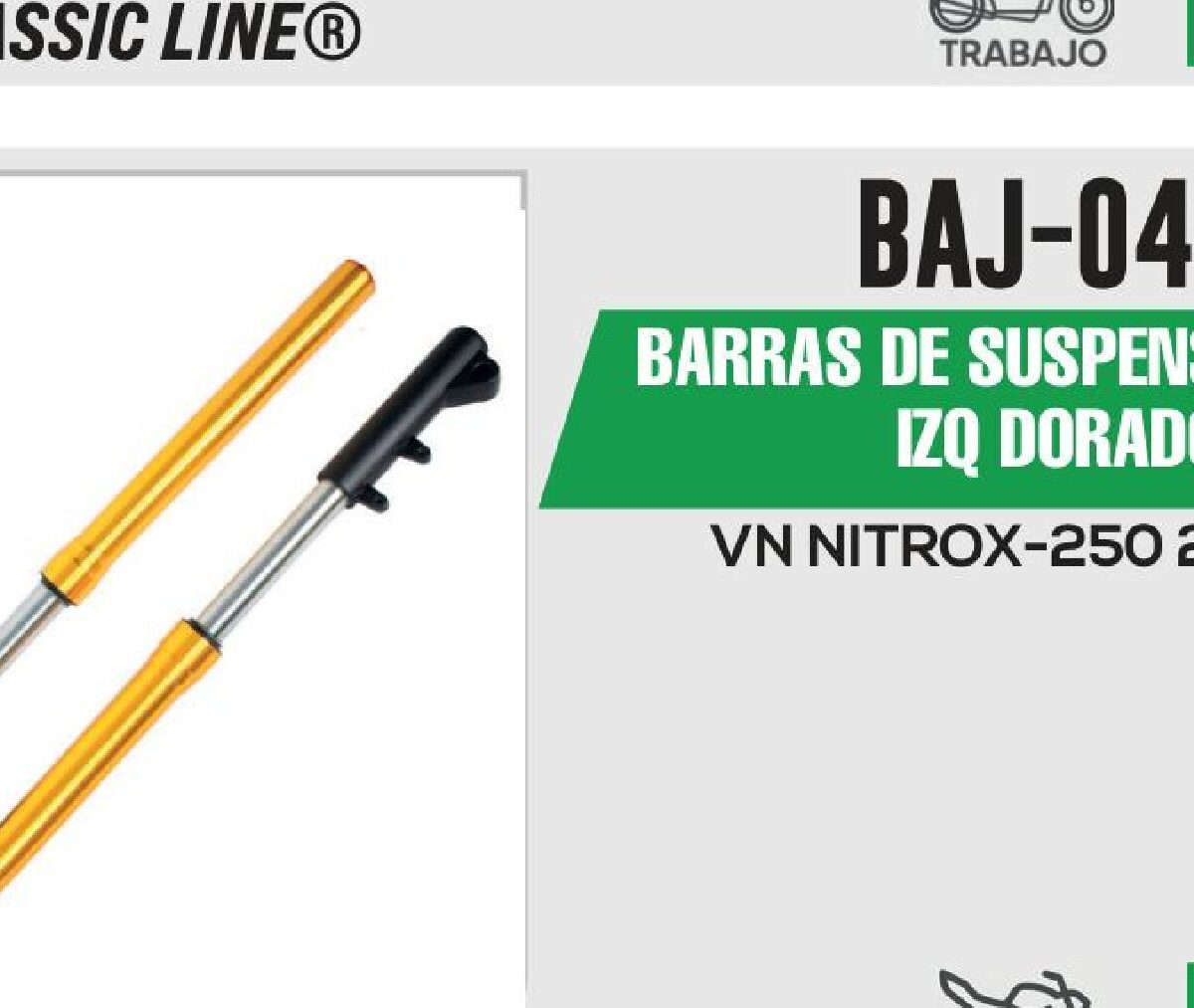 BARRAS DE SUSPENSION DER / IZQ DORADO