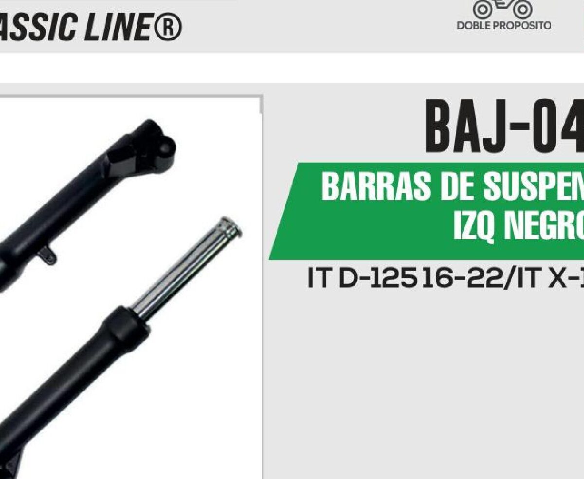 BARRAS DE SUSPENSION DER/IZQ NEGRO