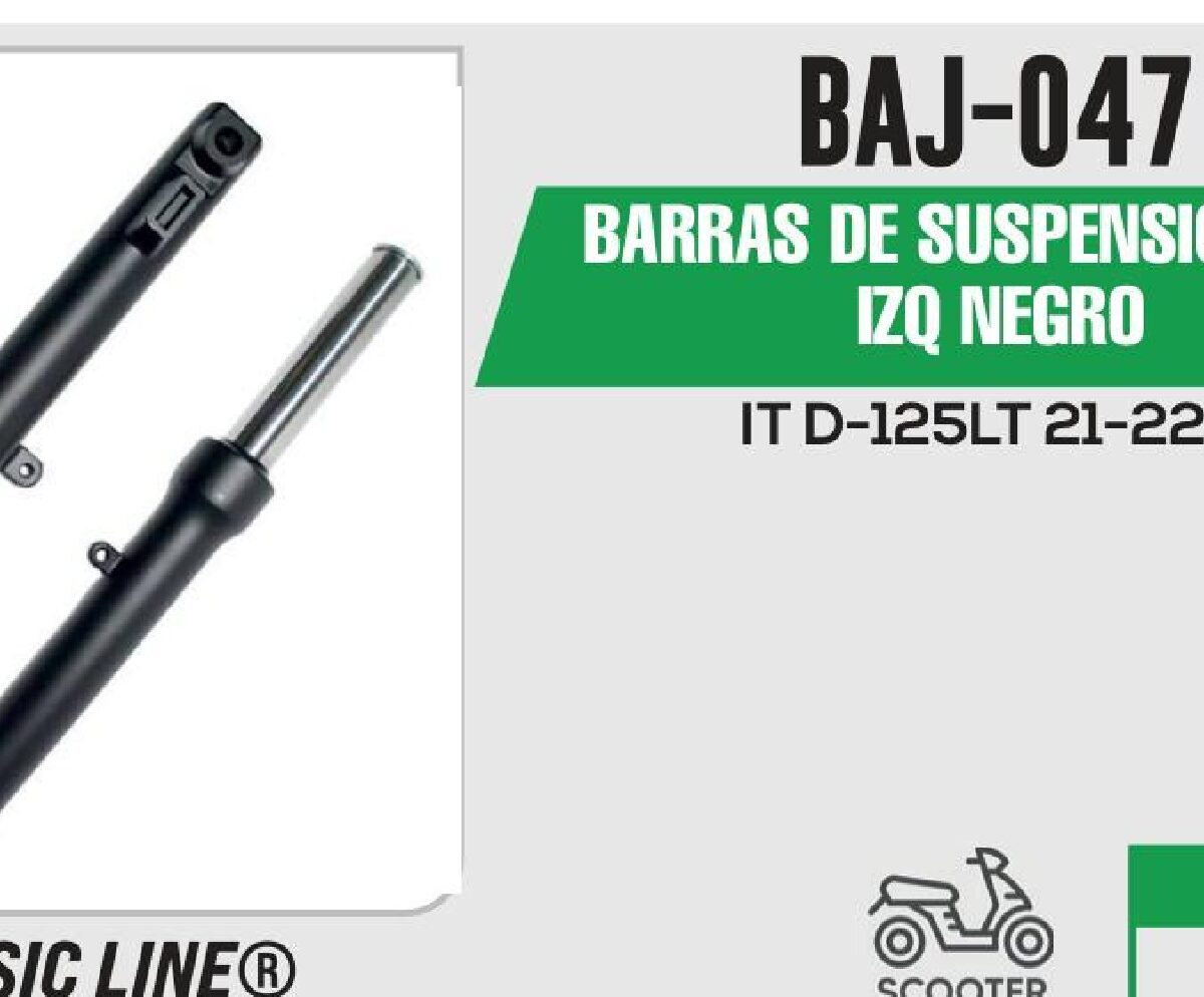 BARRAS DE SUSPENSION DER/IZQ NEGRO