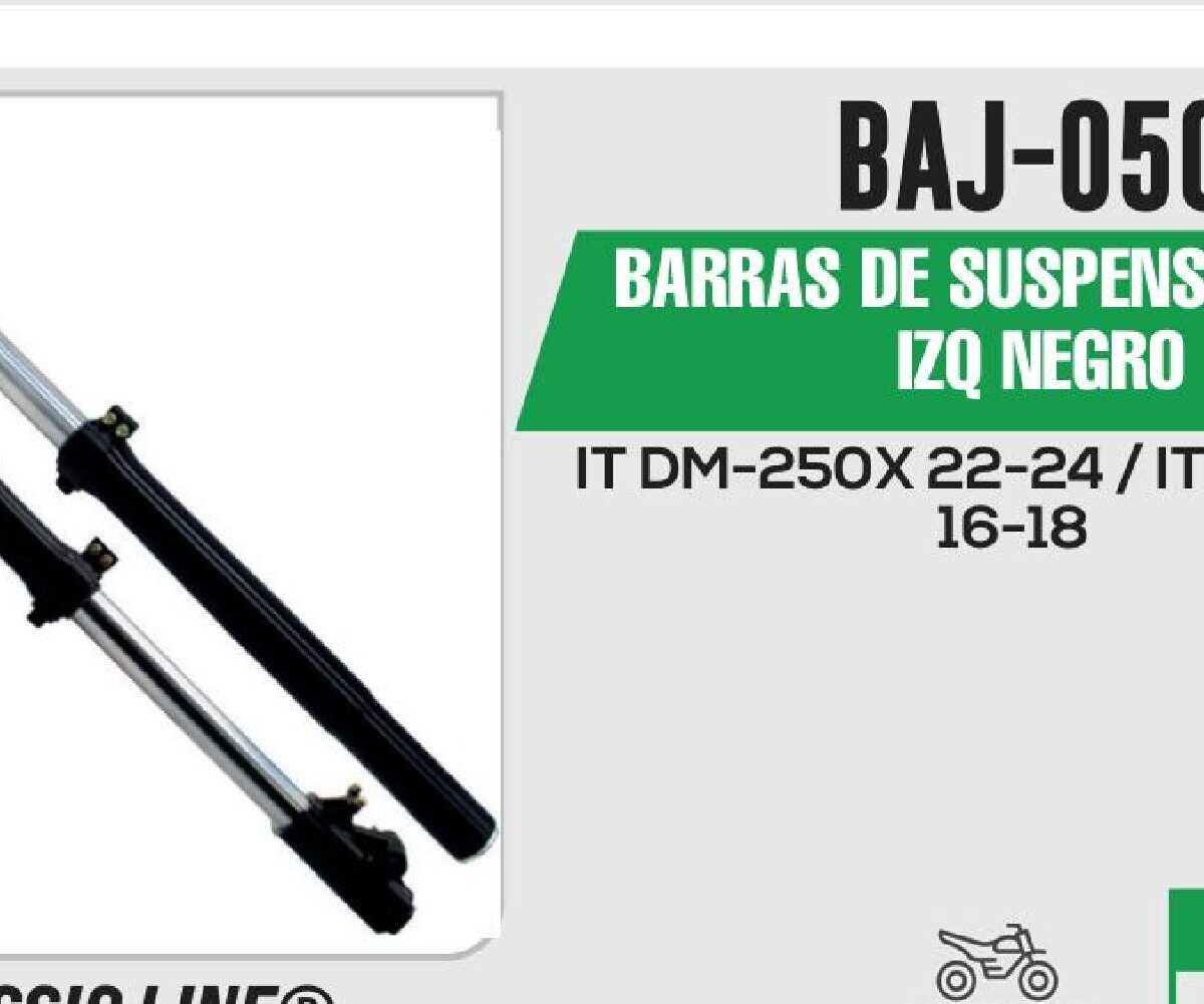 BARRAS DE SUSPENSIÓN DER / IZQ NEGRO