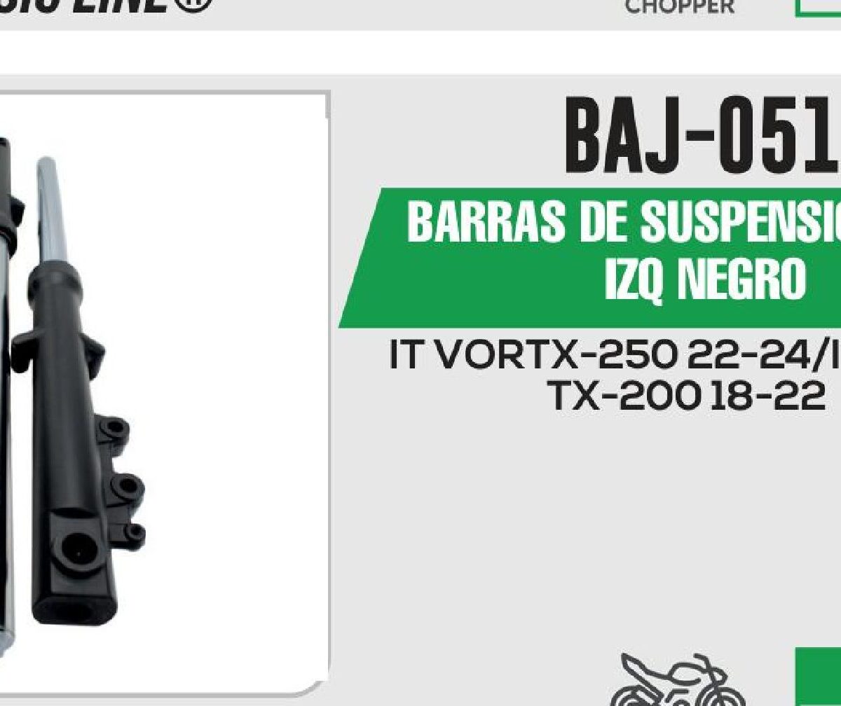 BARRAS DE SUSPENSIÓN DER / IZQ NEGRO