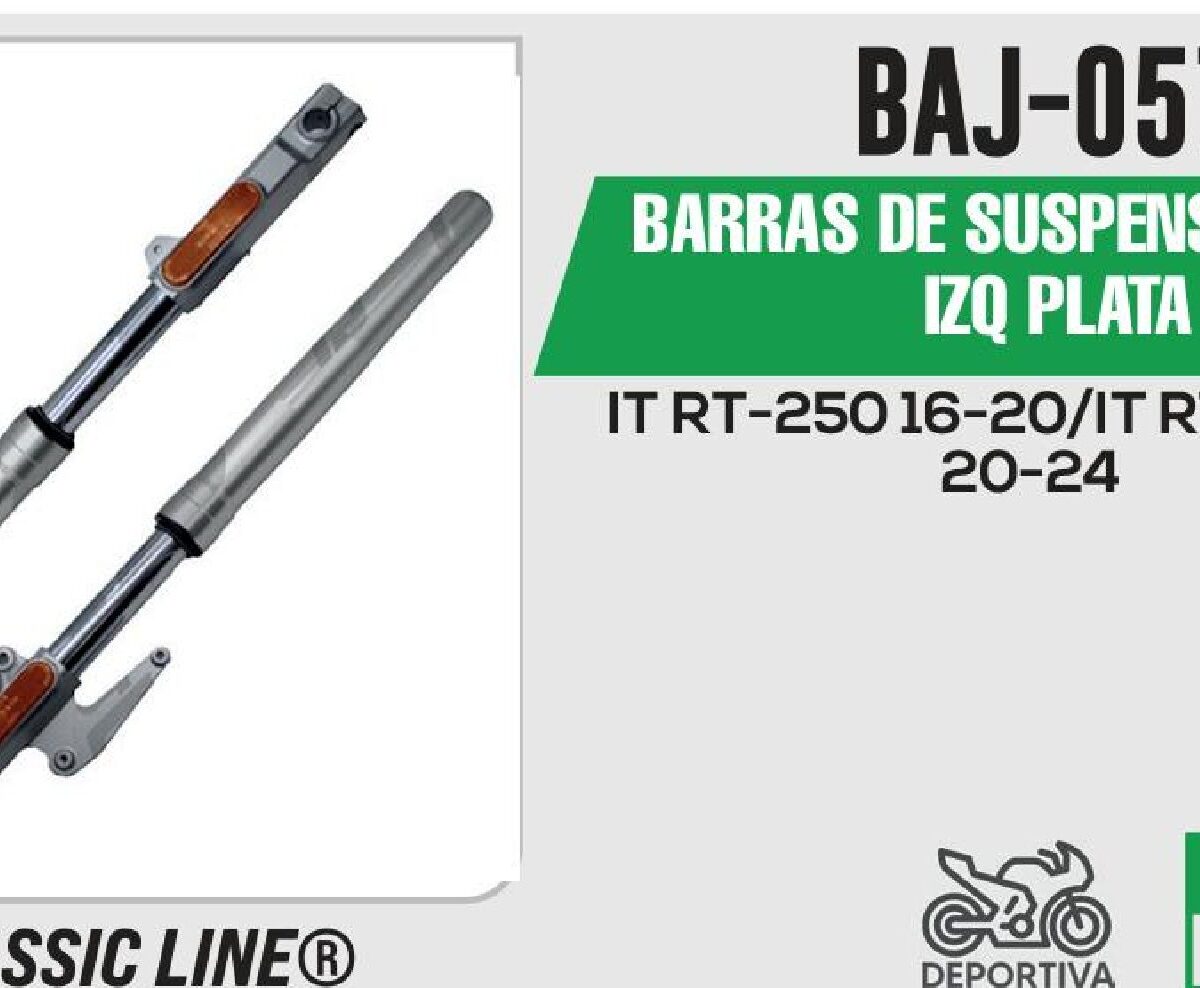 BARRAS DE SUSPENSIÓN DER / IZQ PLATA