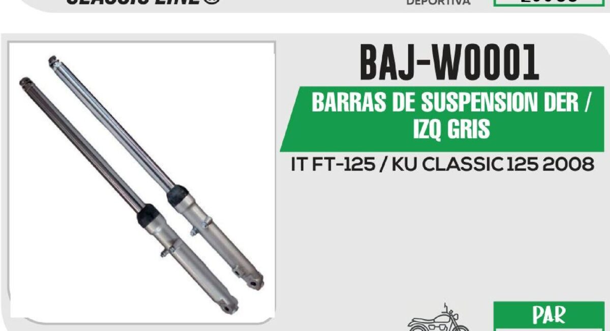 BARRAS DE SUSPENSION DER / IZQ GRIS