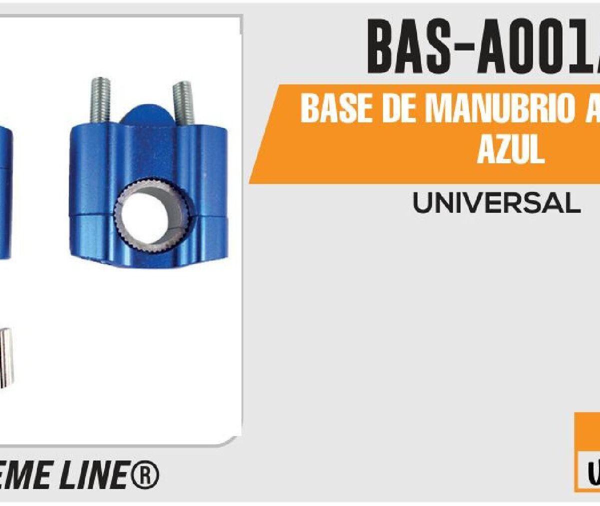BASE DE MANUBRIO ALUMINIO AZUL