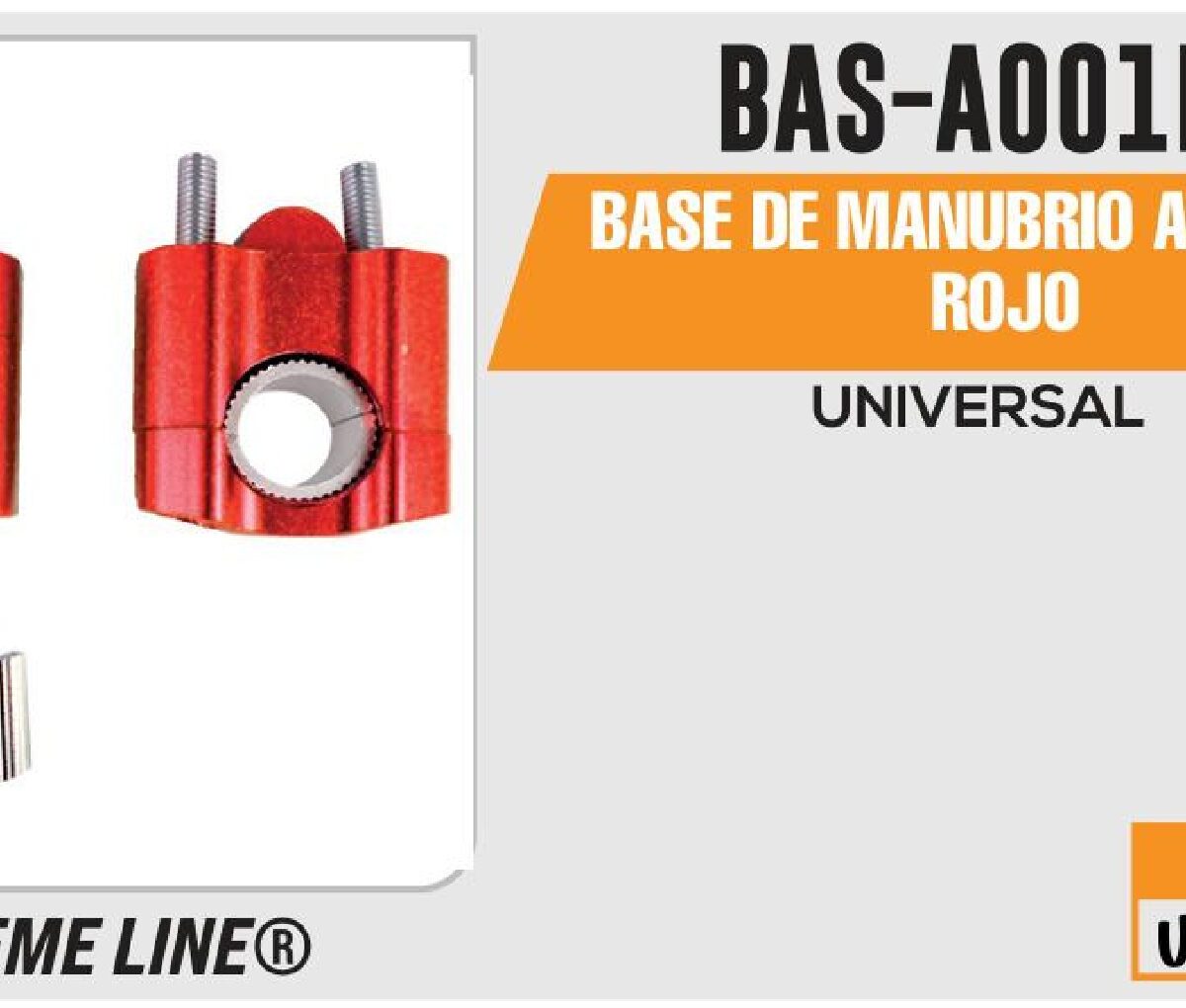 BASE DE MANUBRIO ALUMINIO ROJO