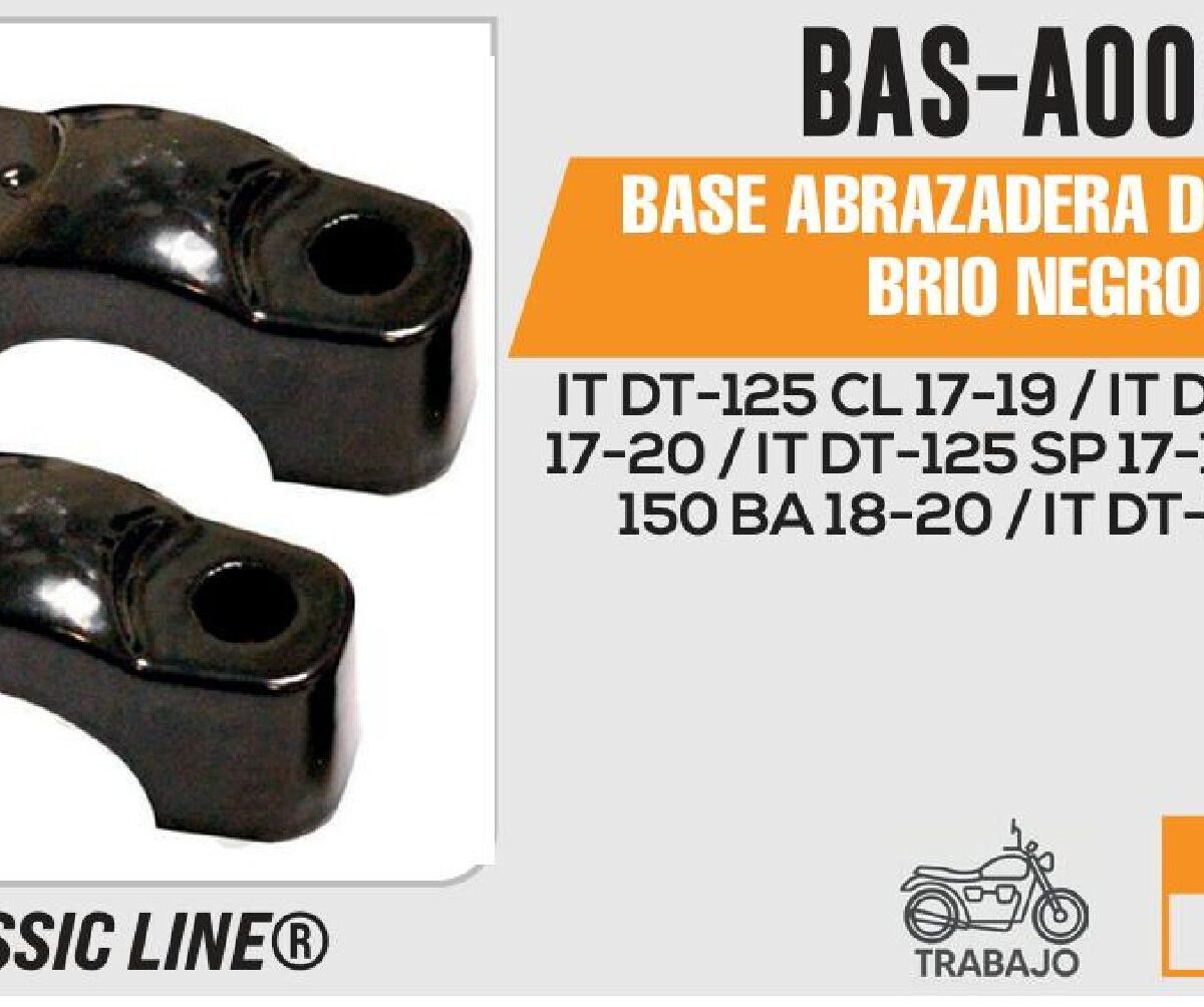 BASE ABRAZADERA DE MANUBRIO NEGRO