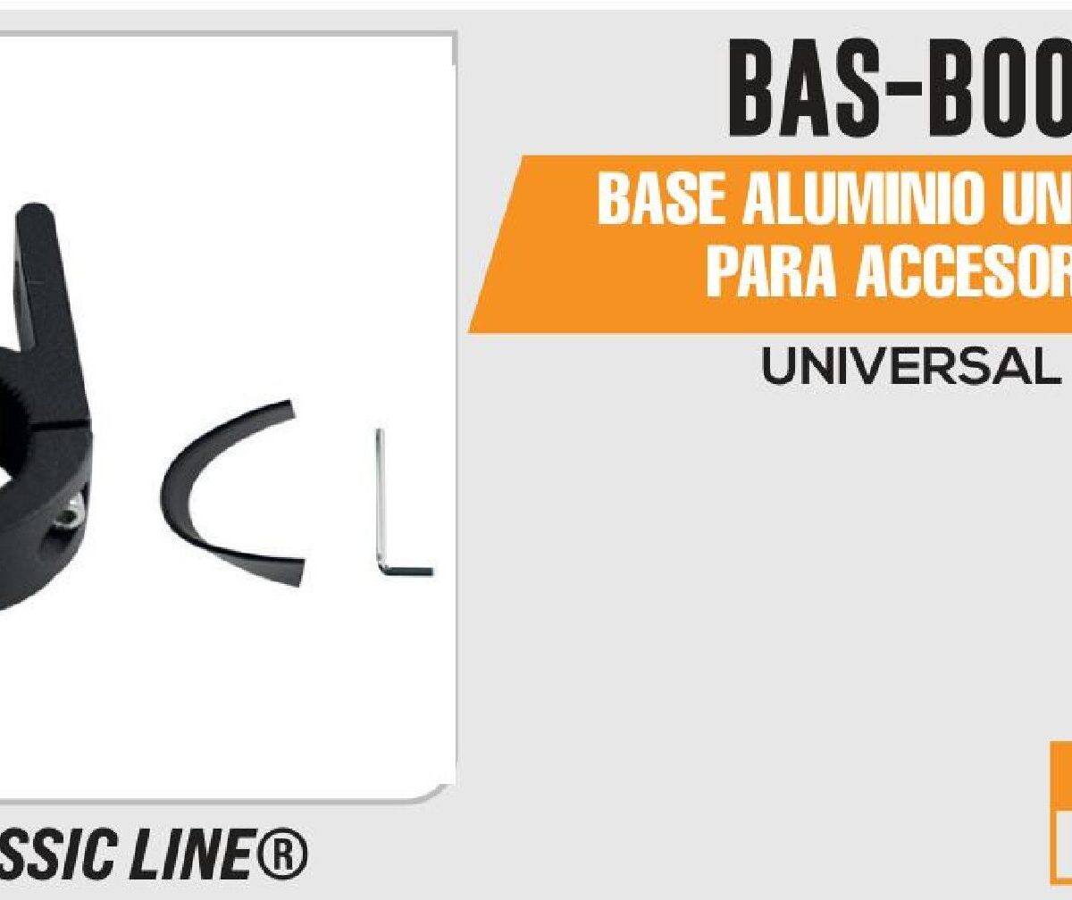 BASE ALUMINIO UNIVERSAL PARA ACCESORIOS
