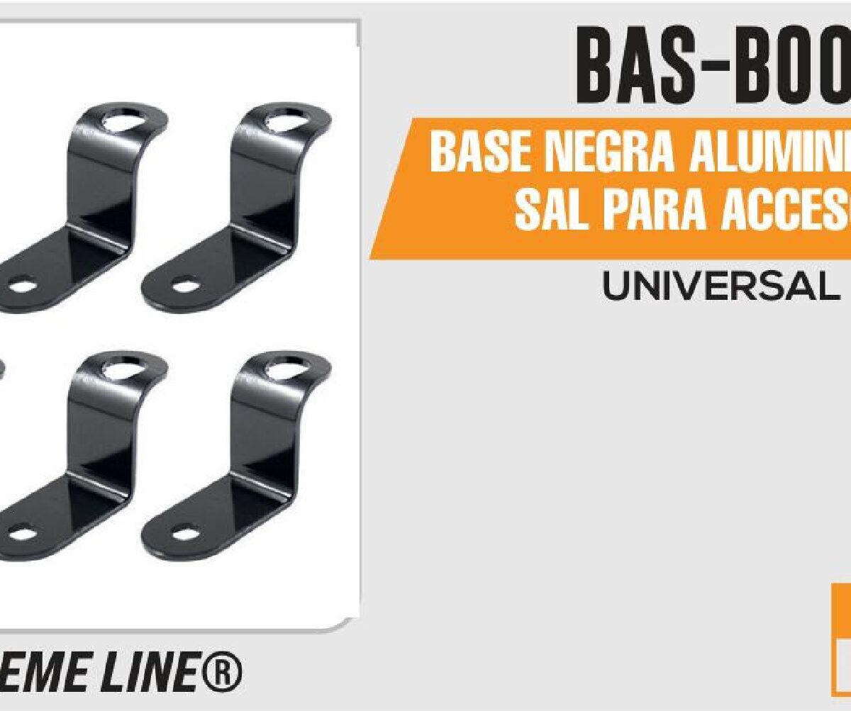 BASE NEGRA ALUMINIO UNIVERSAL PARA ACCESORIOS