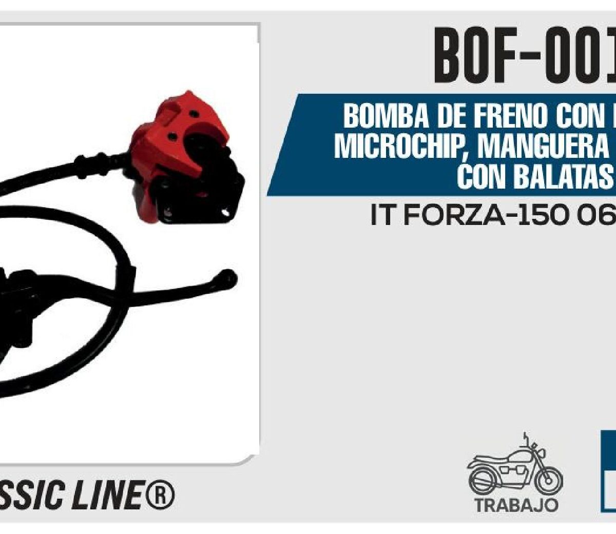 BOMBA DE FRENO COMPLETA ROJO