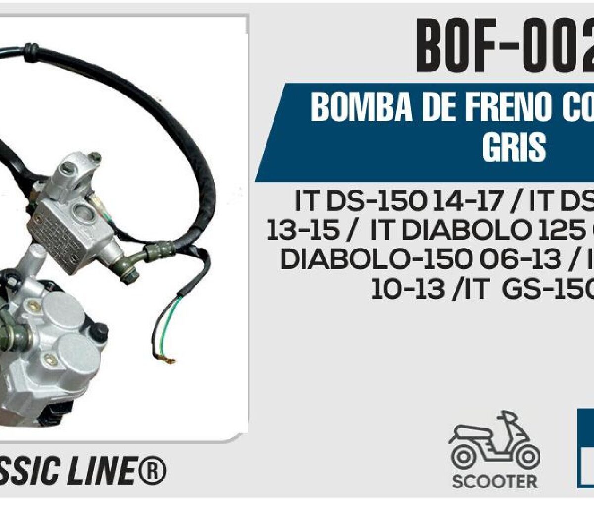 BOMBA DE FRENO COMPLETA GRIS