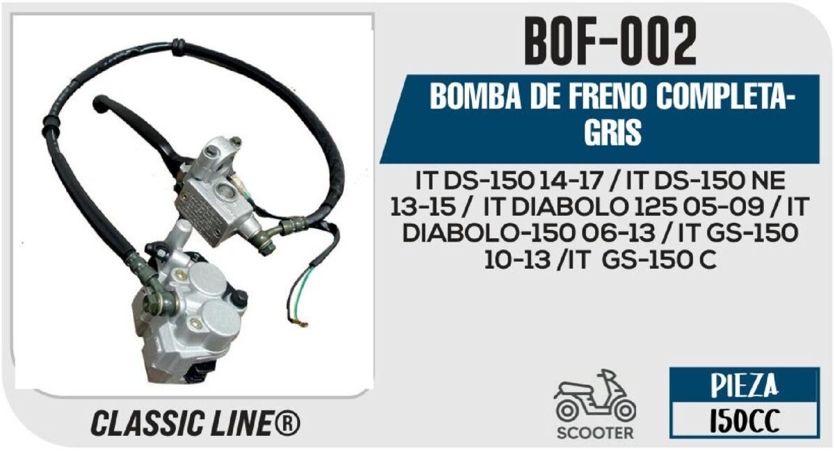 BOMBA DE FRENO COMPLETA GRIS