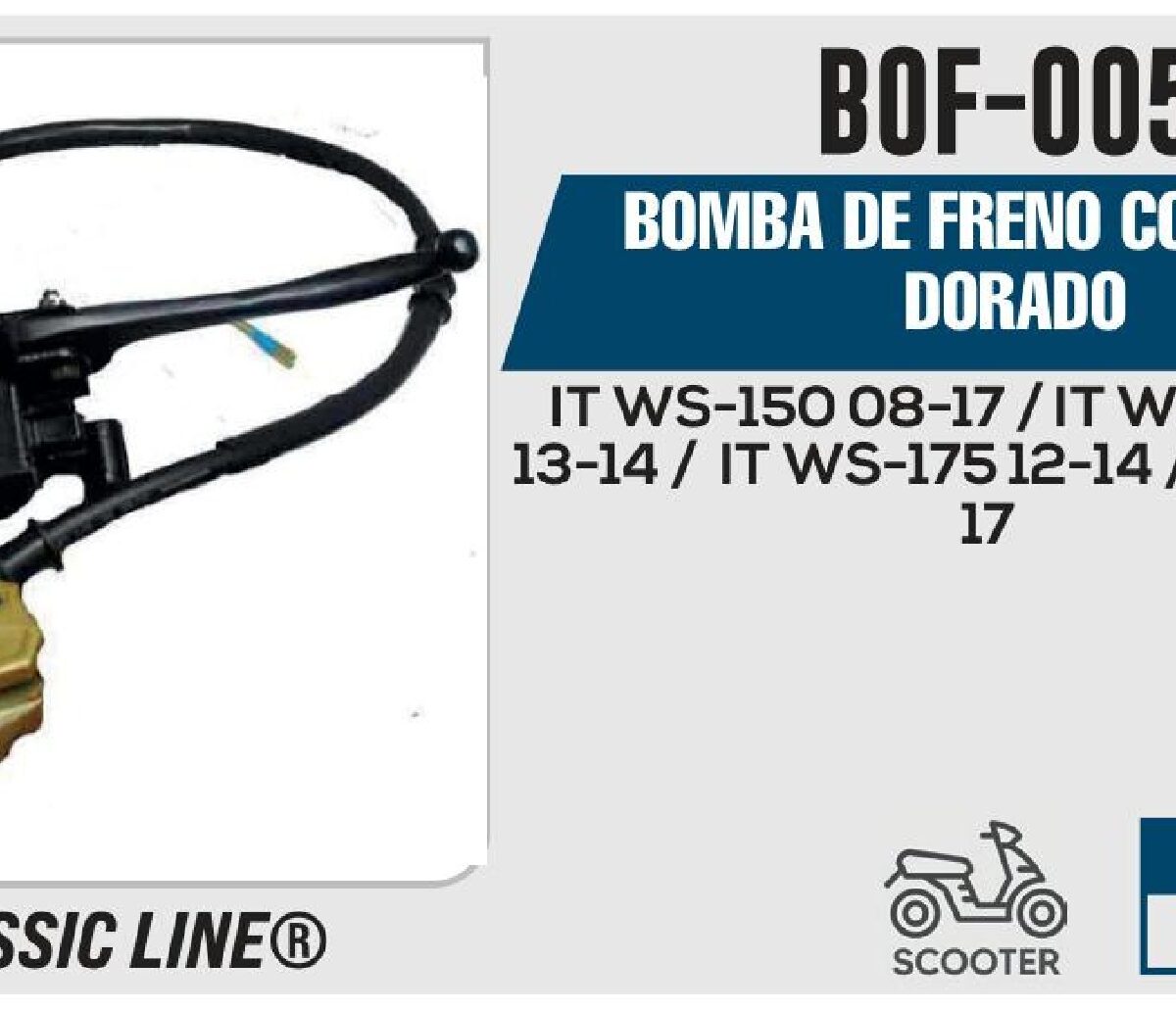 BOMBA DE FRENO COMPLETA DORADO