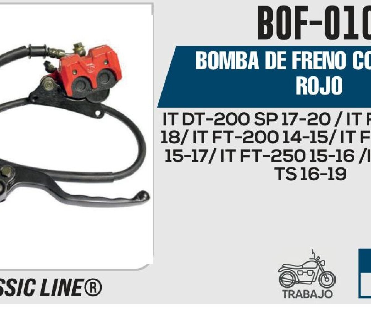 BOMBA DE FRENO COMPLETA ROJO