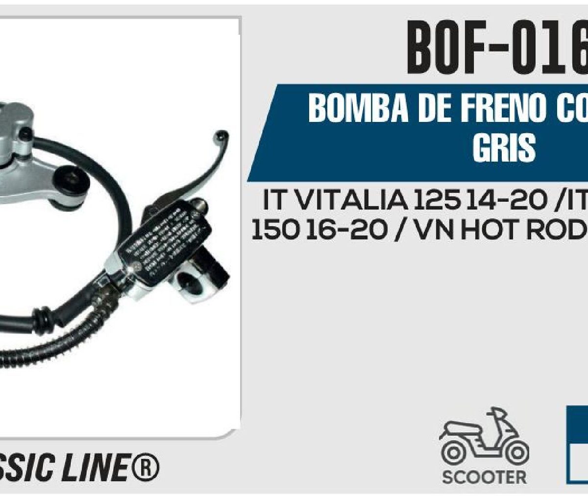 BOMBA DE FRENO COMPLETA GRIS
