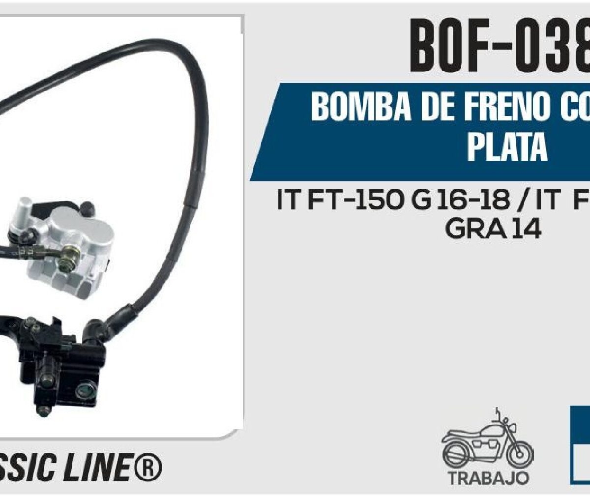 BOMBA DE FRENO COMPLETA PLATA