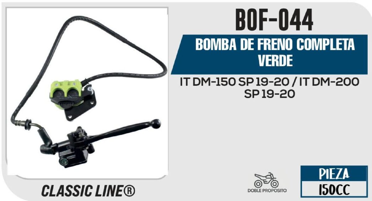BOMBA DE FRENO COMPLETA VERDE