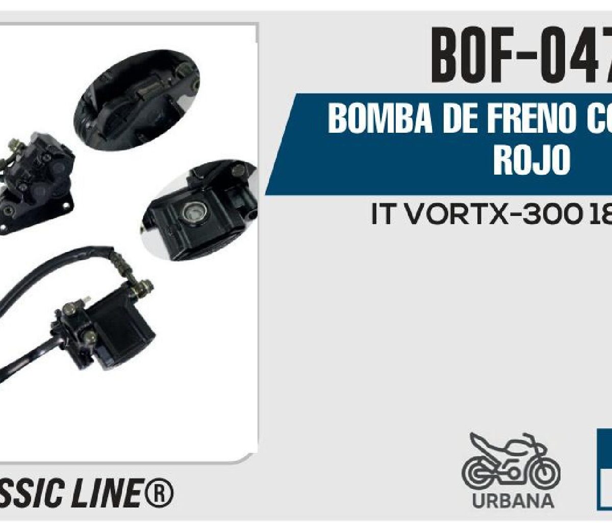 BIKERS - BOMBA DE FRENO COMPLETA ROJO / BOF-047