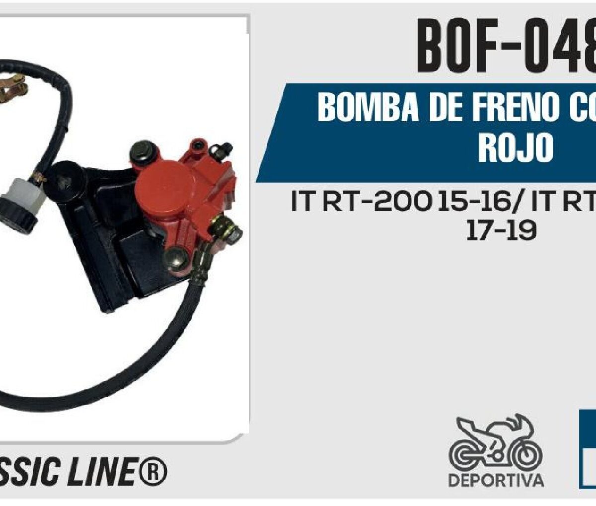 BIKERS - BOMBA DE FRENO COMPLETA ROJO / BOF-048